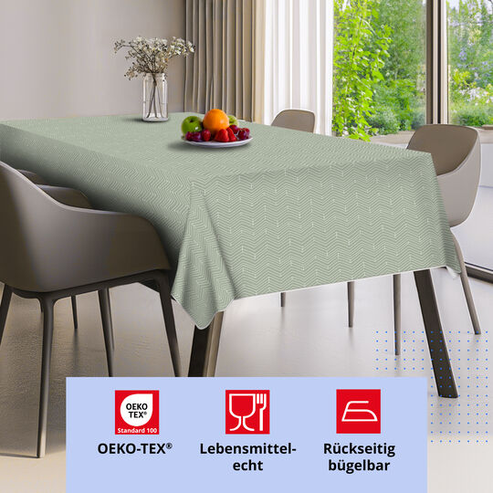 Tischdecke Monte Carlo Sabila sage green image number null